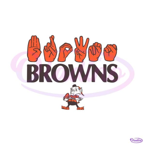 Cleveland Browns Homage Youth Love Sign SVG