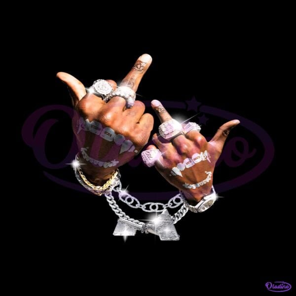 Control Power Both Hands Diamond Rings Chains Gesture PNG