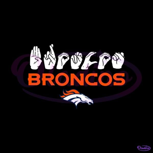 Denver Broncos Homage Youth Love Sign SVG