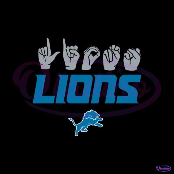 Detroit Lions Homage Youth Love Sign SVG