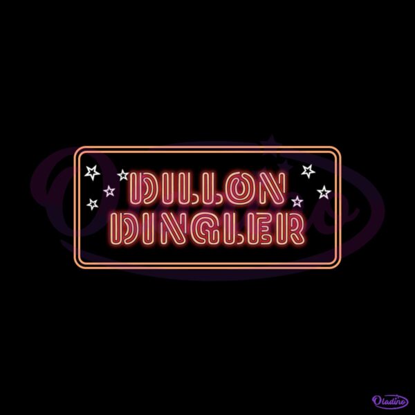 Dillon Dingler Neon Sign Detroit Baseball Retro Light Style PNG
