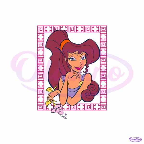 Disney Hercules Megara Greek Border Vintage Style PNG