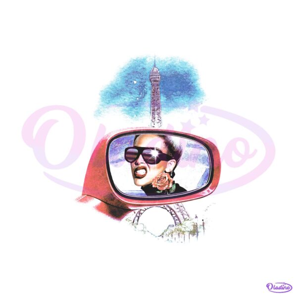 Doja Cat Vintage In Paris Retro Fashion Eiffel Tower Illustration PNG