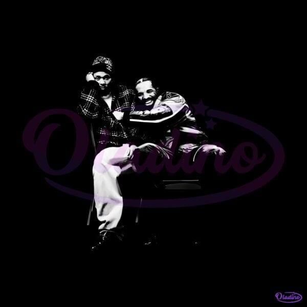 Drake And Partynextdoor Sitting Together In Monochrome Bond Moment PNG