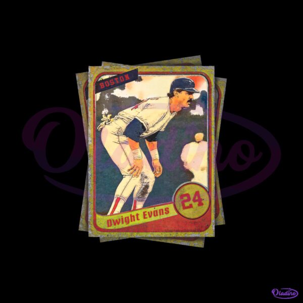 Dwight Evans Boston Baseball Trading Card Number 24 PNG