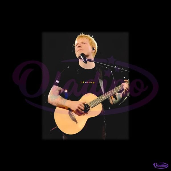 Ed Sheeran Live Performance Vintage Concert Guitar PNG