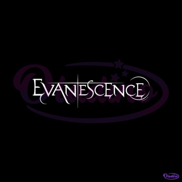 Evanescence Classic White Band Logo Minimalist Black Rock SVG
