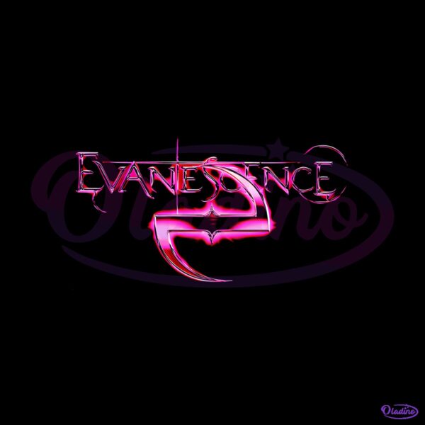 Evanescence Pink Glow Logo Gothic Rock Band Aesthetic PNG