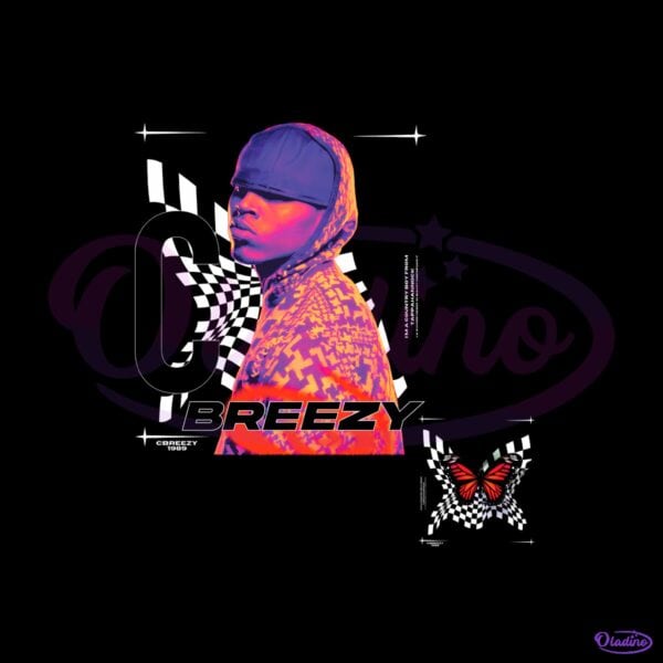 Exclusive Breezy Retro Checkered Illusion Streetwear Style PNG