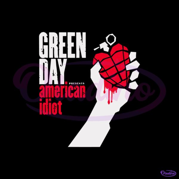 Green Day American Idiot Heart Grenade Album Cover SVG