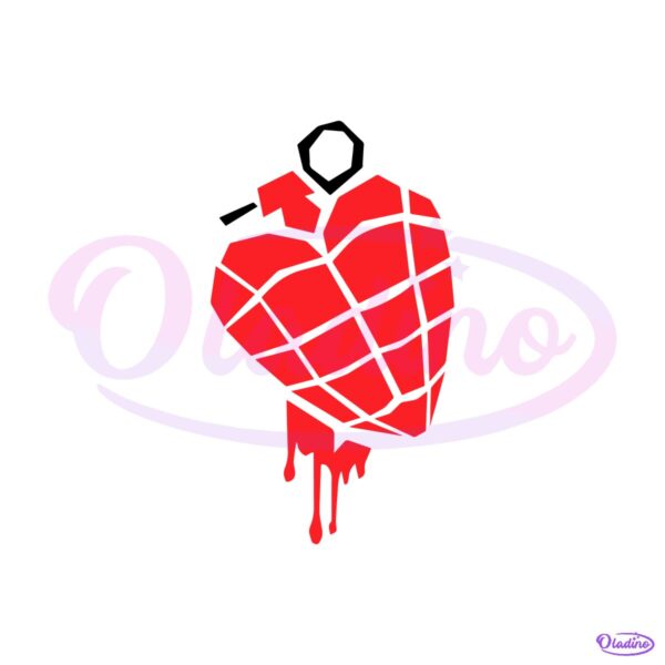 Green Day American Idiot Heart Grenade Punk Rock Symbol SVG