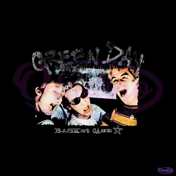 Green Day Basket Case Punk Rock Band Vintage Photo PNG