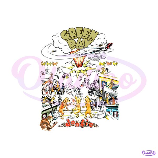Green Day Dookie Album Cover Cartoon Case Punk Rock Art PNG