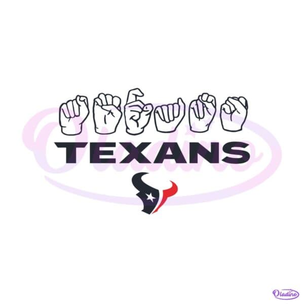 Houston Texans Homage Youth Love Sign SVG