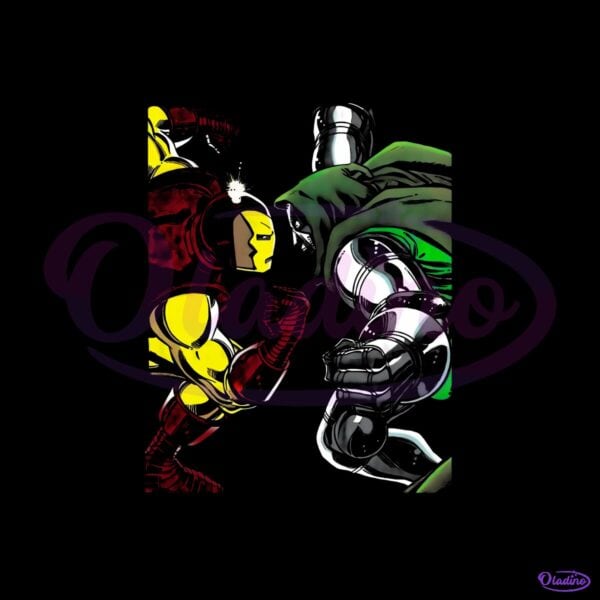Iron Man Vs Doctor Doom Marvel Avengers Comic PNG