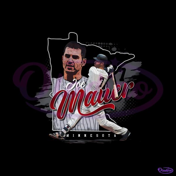Joe Mauer Minnesota Twins State Silhouette Vintage Baseball PNG