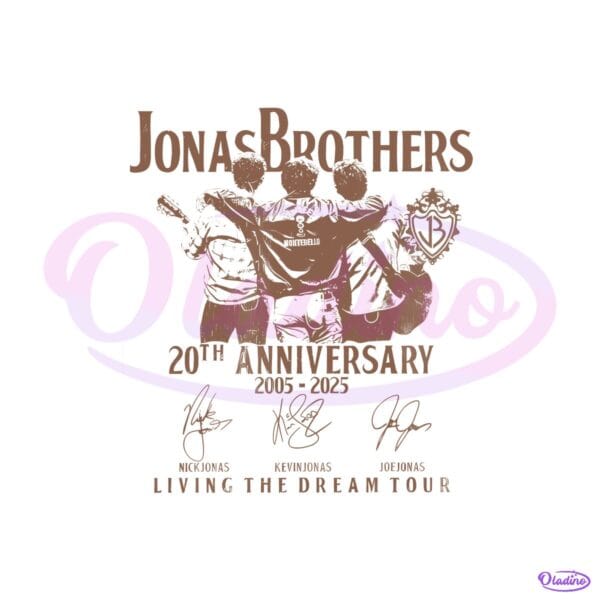 Jonas Brothers 20Th Anniversary Living The Dream Tour PNG