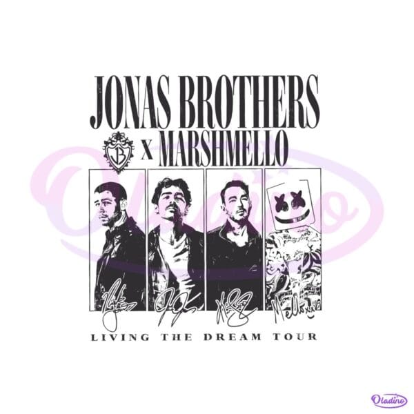Jonas Brothers X Marshmello Living The Dream Tour PNG