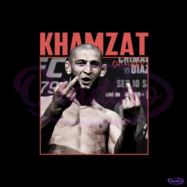 Khamzat Chimaev Bold Red Ufc Fighter 2025 PNG
