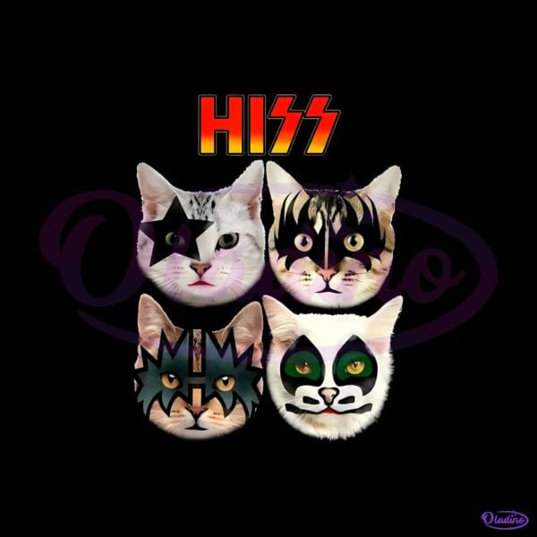 Kiss Cat Hiss Album Parody Graphic PNG