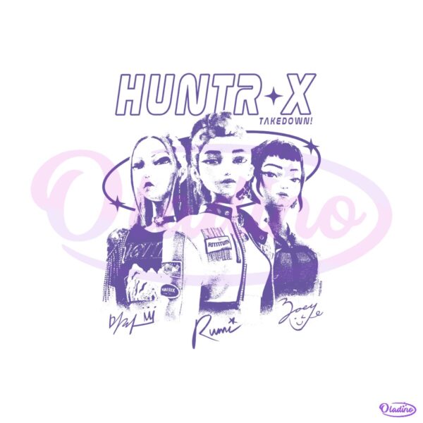 Kpop Demon Hunters Huntr X Takedown Comfort Colors PNG