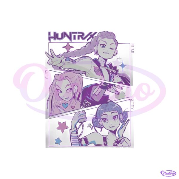 Kpop Demon Hunters Huntrix Group Panels PNG