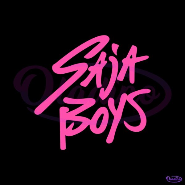 Kpop Demon Hunters Saja Boys Bold Pink Graffiti Font SVG
