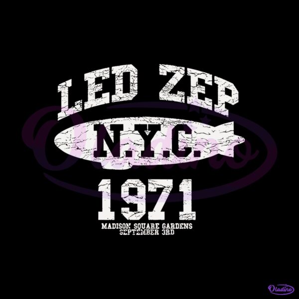 Led Zeppelin Madison Square Garden 1971 Concert SVG