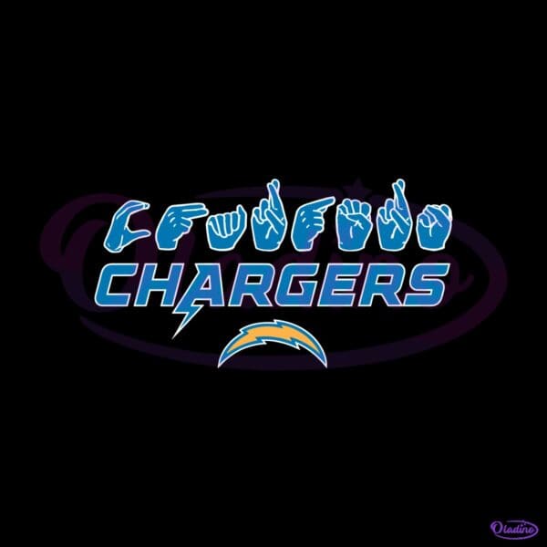 Los Angeles Chargers Homage Youth Love Sign SVG