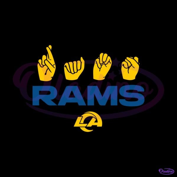 Los Angeles Rams Homage Youth Love Sign SVG