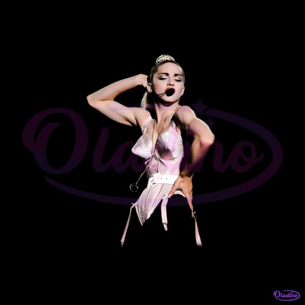 Madonna Blonde Ambition Tour Iconic Cone Bra Corset Concert PNG