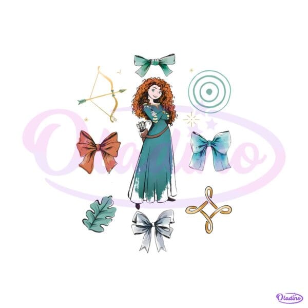 Merida Brave Character Bows Archery Target Graphic PNG