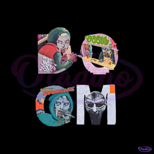 Mf Doom Comic Collage Head Mask Hip Hop Rap Legend PNG
