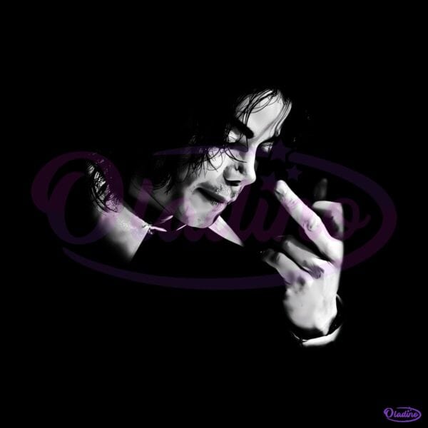 Michael Jackson Black White Portrait Graphic PNG