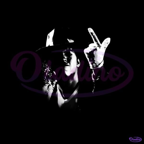 Michael Jackson Glitter Glove Fedora Hat Black White Graphic PNG