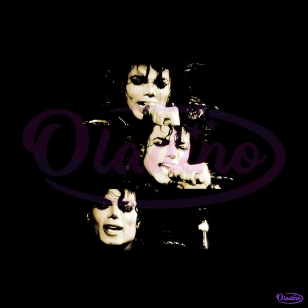 Michael Jackson Live Performance Triple Portrait PNG