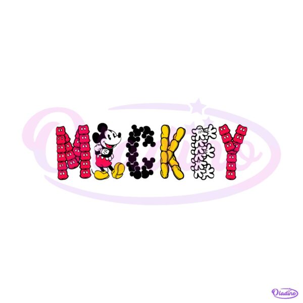 Mickey Mouse Character Best Of Mickey Letter Art SVG