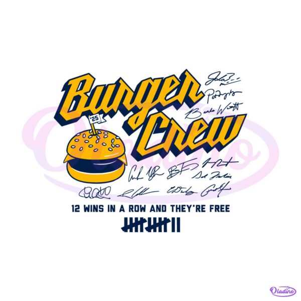Milwaukee Brewers Burger Crew 12 Wins In A Row Free Burgers SVG