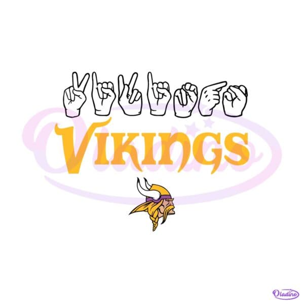 Minnesota Vikings Homage Youth Love Sign SVG