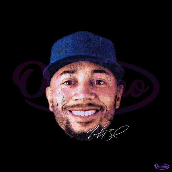 Mookie Betts Los Angeles Baseball Vintage Headshot PNG