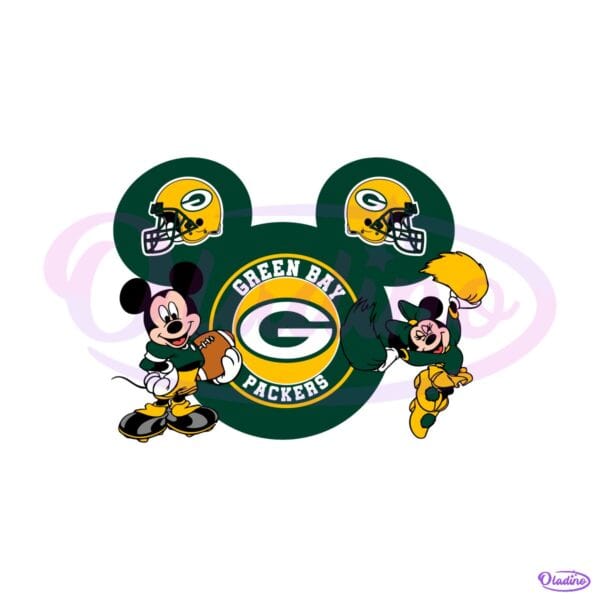Nfl Green Bay Packers Disney Mickey Minnie SVG Cricut File