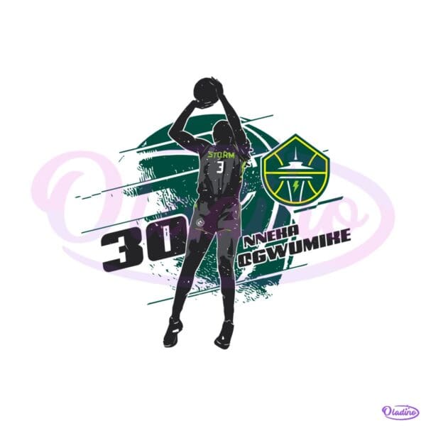 Nneka Ogwumike Seattle Storm Basketball Player Silhouette SVG