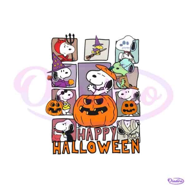 Peanuts Halloween Snoopy Pumpkin Ghost Witch Devil PNG