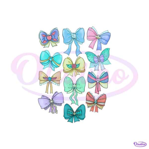 Princess Character Ribbons And Bows Pastel Graphic PNG