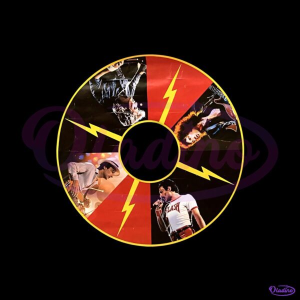 Queen Band Lightning Circle Album Art Rock Legends Concert PNG