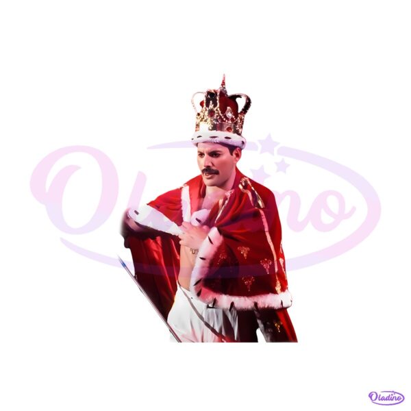 Queen Freddie Mercury King Crown Red Royal Cape Concert PNG