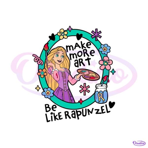 Rapunzel Make More Art Disney Princess SVG