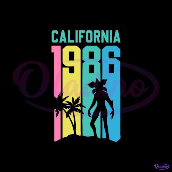 Retro Stranger Things Cali 1986 SVG