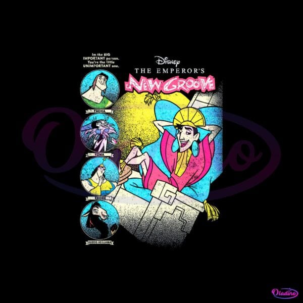 Retro The Emperors New Groove Character Lineup PNG