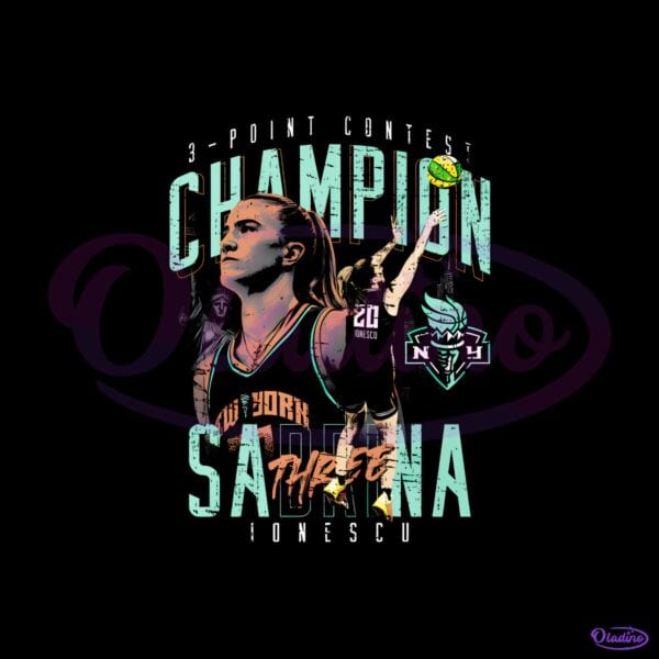 Sabrina Ionescu Three Point Champion New York Liberty Basketball PNG